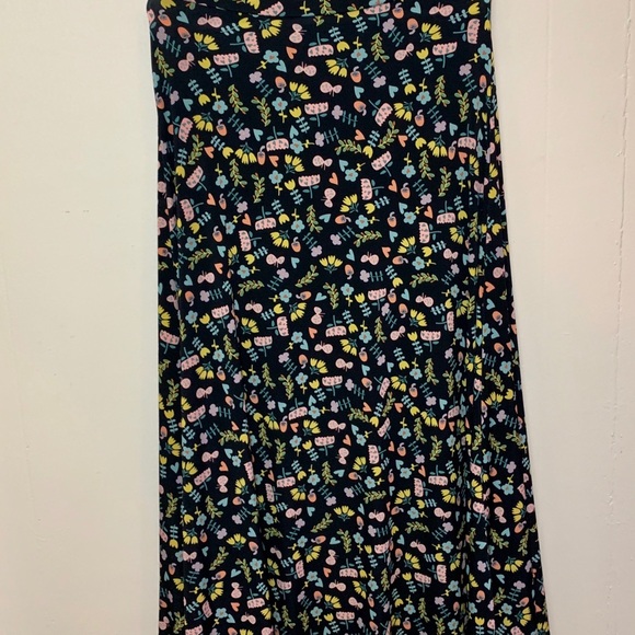 ππ LulaRoe Maxi skirt blue floral pattern sz XS - Picture 5 of 5